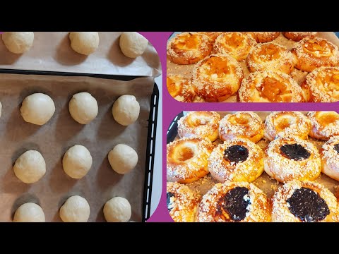 Видео: К Чаю!💯  Ароматные  булочки  с повидлом  и хрустящей посыпкой 😋 Сьедаются  очень  быстро👍