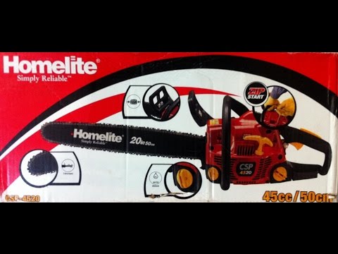 Видео: Обзор бензопилы Homelite(Хомлайт) CSP-4520