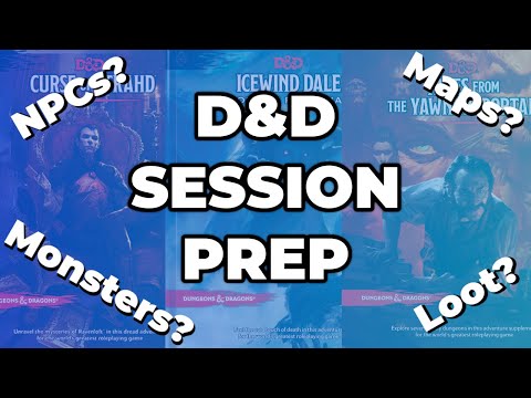 Видео: ПЕРЕСТАНЬТЕ тратить время на подготовку к сессии D&D