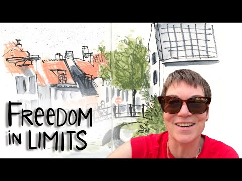 Видео: Городские зарисовки всего тремя цветами