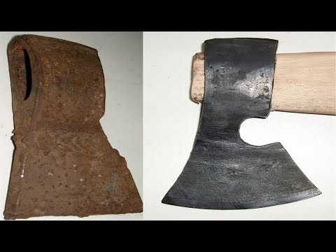 Видео: ВОССТАНОВЛЕНИЕ ТОПОРА - СТАЛЬ УДИВИЛА, ХОРОШО ЧТО НЕ ВЫКИНУЛ !!!