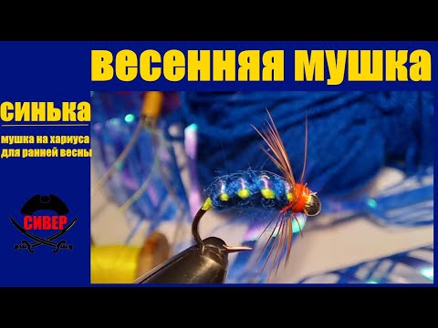 Видео: Весенняя мушка на хариуса. Синька