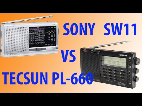Видео: Радиоприемник SONY ICF-SW11 обзор и сравнение с TECSUN PL-660