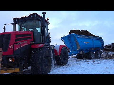 Видео: КИРОВЕЦ К-525 с полуприцепом ПС-15 ЯРОСЛАВИЧ, МТЗ 82. Кто возит больше?