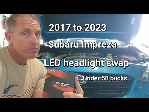 Видео: Subaru Impreza... Установка светодиодных фар... легко! 2017–2024 годы — менее чем за 50 долларов!