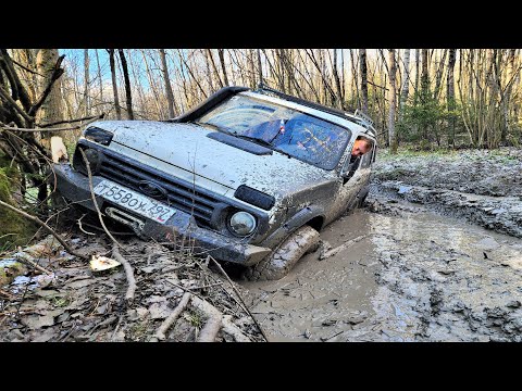 Видео: Безбашенные Нивы, Уазы и Кадилак от водопада в грязь!!!
