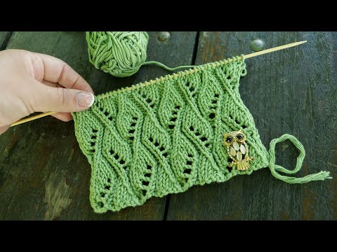 Видео: Узор «Вихрь из ажурных листьев» 🍃 Leaves Swirl Pattern