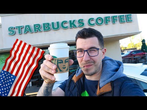 Видео: США - Пробуем Американский Starbucks