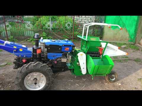 Видео: Обзор комбайна для уборки кукурузы мотоблоком. mini corn harvester(4K/UHD) перезалив