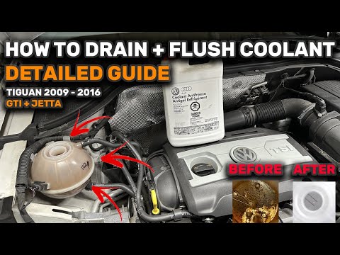 Видео: Руководство по сливу и промывке охлаждающей жидкости TIGUAN/GTI/JETTA 2.0 TSI