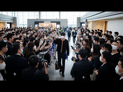 Видео: ПОЛНЫЙ ФАНКАМ | Наконец-то Тэхён прибывает в Корею после успеха на CELINE PFW 2025!