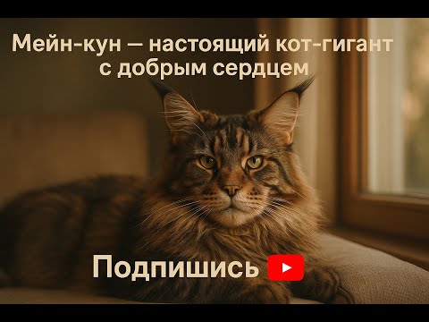 Видео: Мейн кун — настоящий кот гигант с добрым сердцем