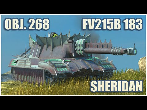 Видео: FV215b 183, Объект 268 & Sheridan • WoT Blitz Gameplay