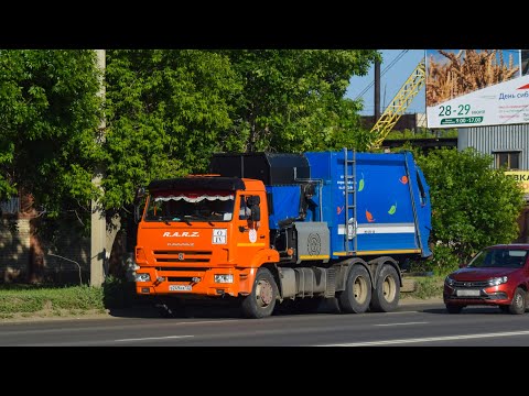 Видео: Мусоровоз МК-4554-08 на шасси КамАЗ-65115-50 (В 249 АА 122). / KAMAZ garbage truck.