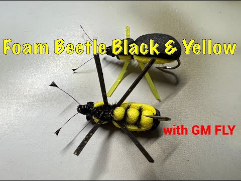 Видео: Жук из пенки Black & Yellow (Foam Beetle) Как связать от GM FLY
