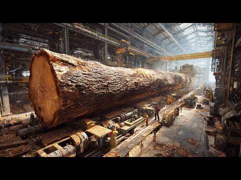 Видео: От гигантских лесозаготовительных машин до мастерства деревообработки – полный цикл производства ...