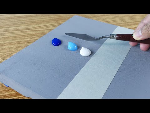 Видео: почему я не знал эту технику раньше? Легкая картина акрилом мечтательный летний пейзаж