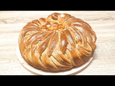 Видео: Хлеб из непросеянной муки на сухих дрожжах. Низкокалорийный праздничный хлеб.