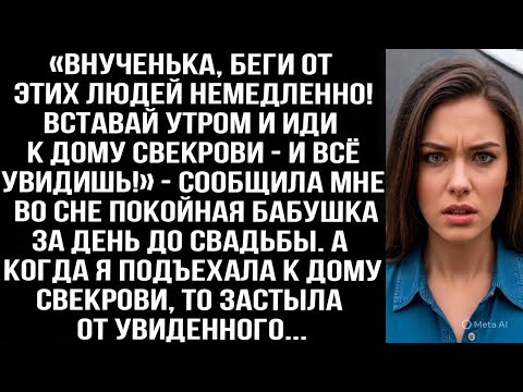 Видео: "Покойная бабушка предупредила меня во сне перед свадьбой... И я узнала страшную правду