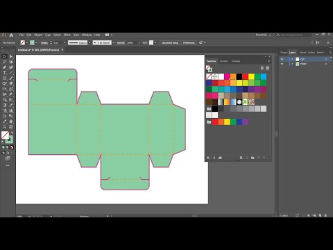 Видео: Шаблон(выкройка) простейшей коробки в Иллюстраторе