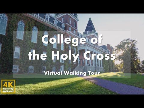 Видео: Колледж Святого Креста (College of the Holy Cross) - Виртуальная пешеходная экскурсия [4k 60fps]