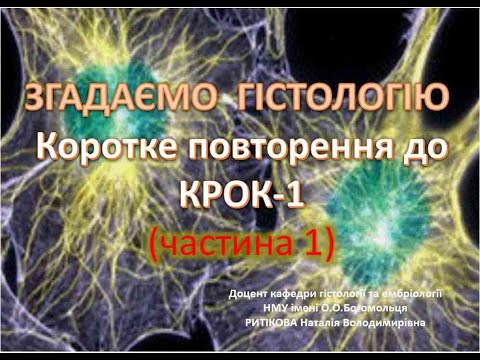 Видео: Гістологія до КРОК -1 (цитологія, ембріологія, епітелій, кров)