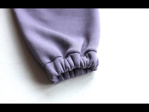 Видео: Низ штанов с резинкой в кулиске. Второй способ. Притачной