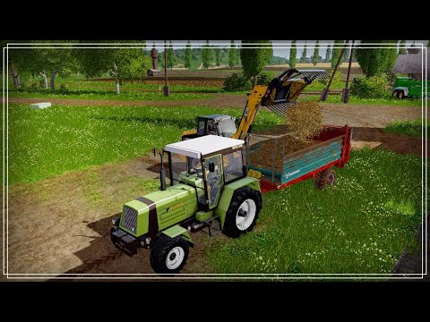 Видео: Farming Simulator 17 (CoursePlay) Удобрение поля Навозом с погрузкой Фронтальным погрузчиком..