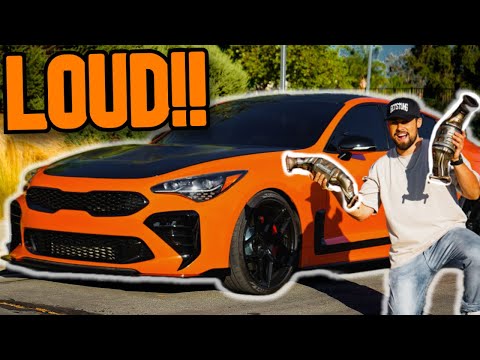 Видео: KIA STINGER получает выхлопные трубы без катализатора! Безумный шум турбины