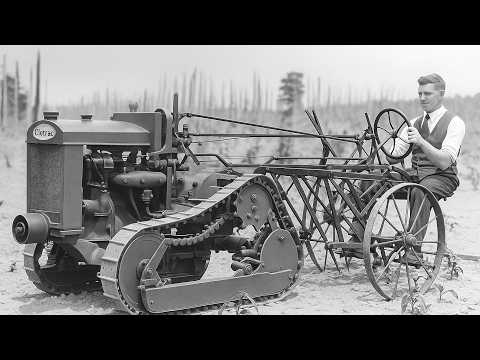 Видео: Cletrac Model F - американский гусеничный трактор (1920 год)
