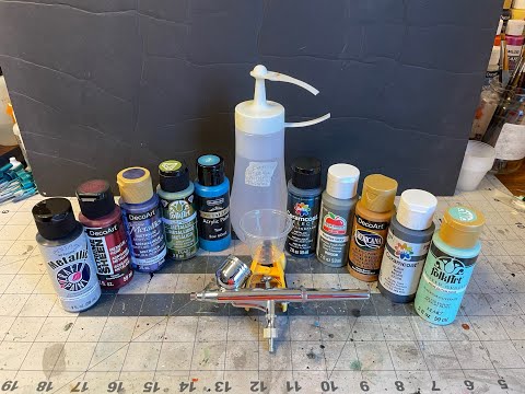 Видео: Учебное пособие по краске для рукоделия. Как разбавлять и распылять, а также рецепт разбавителя.