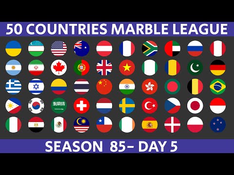 Видео: 50-страновая лига Marble Race, сезон 85, день 5/10, Marble Race в Альгоду