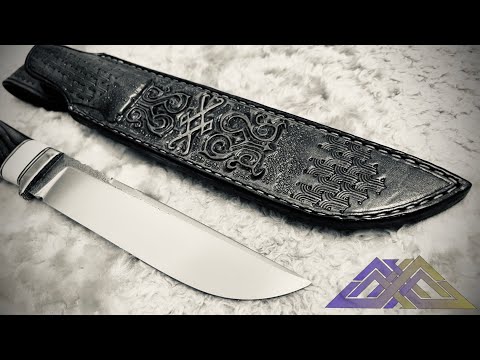 Видео: Ножны с тиснением (knife sheath)