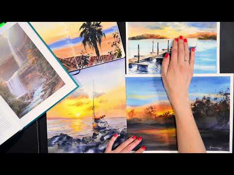 Видео: Световые эффекты акварелью: обратная воздушная перспектива /Light effects. Painting in watercolor