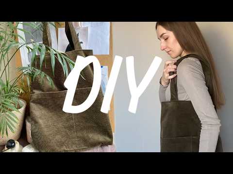 Видео: Как сшить сумку - шоппер из вельвета без оверлока