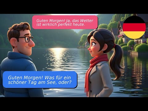 Видео: 5 простых диалогов на немецком языке (A1-A2) У озера