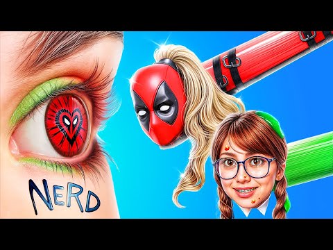 Видео: Экстремальное преображение из ботанши в супергероя! Как стать супергероем!