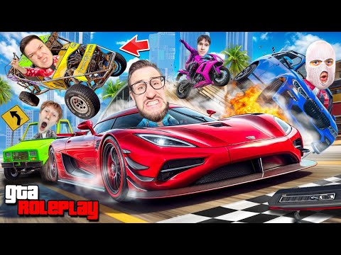 Видео: ОТБЕРИТЕ У НИХ ПРАВА! ТАК НЕЛЬЗЯ ВОДИТЬ! 5 ЭКСТРЕМАЛЬНЫХ ГОНОК vs 15.000.000$! (GTA 5 RP)