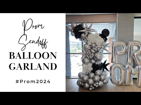 Видео: 🎈✨ **Элегантная портативная гирлянда из воздушных шаров для выпускного вечера | Серебряная, чёрно...