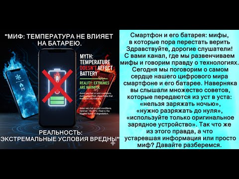 Видео: Разоблачение Мифов  Как На Самом Деле Ухаживать за Батареей Смартфона 2024