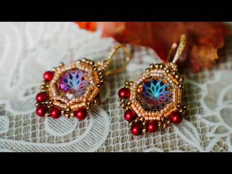 Видео: Простое оплетение для любой формы кристаллов. Серьги.