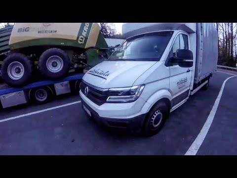 Видео: Пробил 2 колеса. Новый VW Crafter. Франция-Бельгия