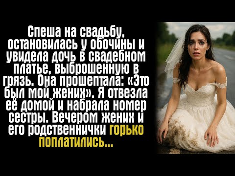 Видео: Спеша на свадьбу, остановилась у обочины и увидела дочь в свадебном платье, выброшенную в грязь.
