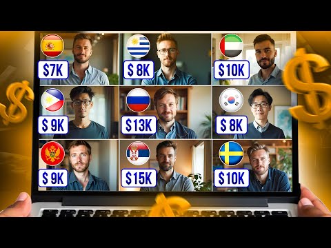 Видео: 10 красавчиков из 7 стран. Удаленка на $6к-$15к в месяц на одной работе без FAANG-а