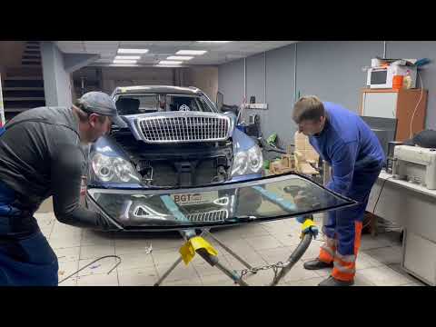 Видео: Mayback 57, 62 - устранение течи лобового стекла, удаление ржавчины