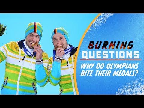 Видео: Зачем Олимпийцы Кусают Медали? | Burning Questions