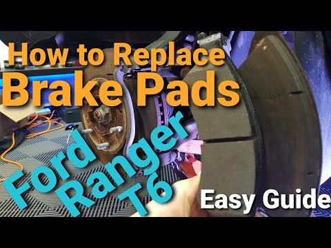 Видео: Как заменить тормозные колодки — Ford Ranger T6