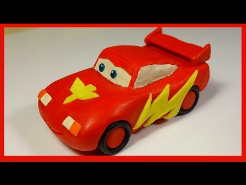 Видео: Лепим Тачку Молнию из пластилина. Мультфильм. Lightning Mc'Queen in plasticine. 카. Cars.