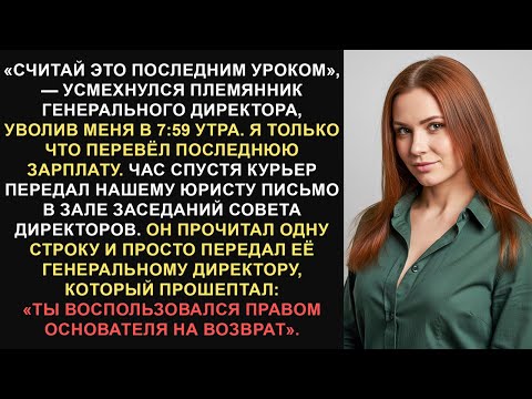 Видео: Он уволил меня в 7:59 утра. К 9 утра я уже воспользовался положениями Учредительного договора.