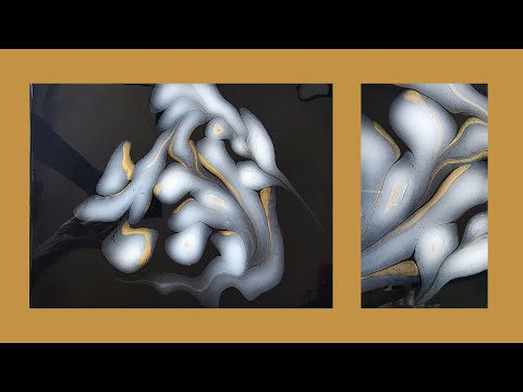 Видео: Заливка «Призрак» в мраморном ролле по рецепту — вдохновлено Денни Джо — Fluid Art Cloudy Pour